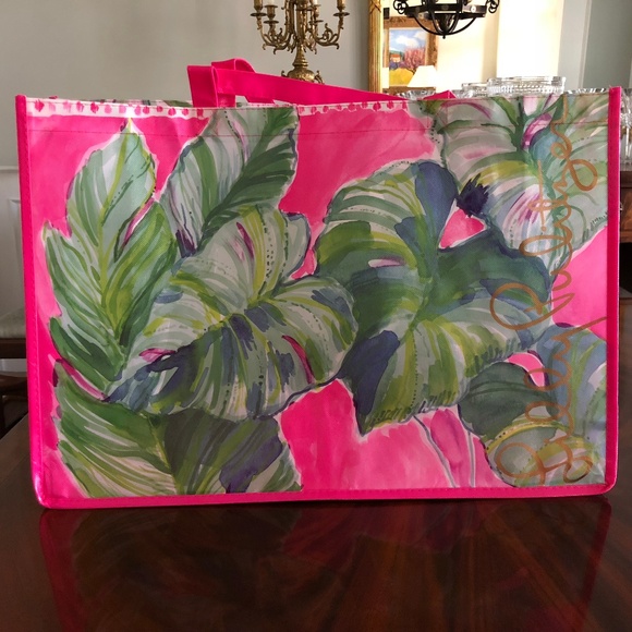 Lilly Pulitzer Jumbo Reusable Shopper Tote - Picture 7 of 16